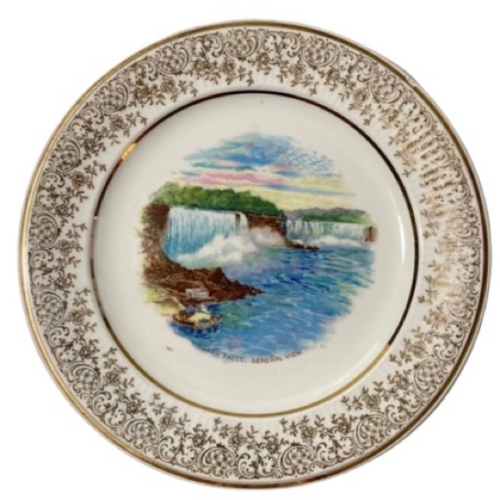 Cronin Vintage Decorative Plate View Of Niagara Falls